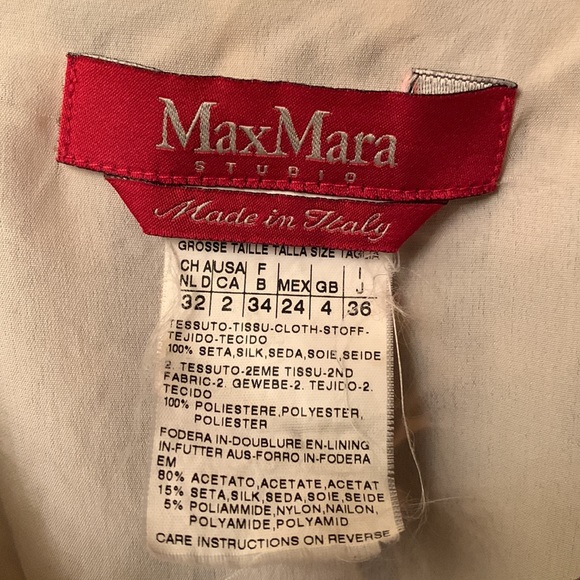 Max Mara Studio Dress, 100% Silk, Size 2 - Picture 2 of 4